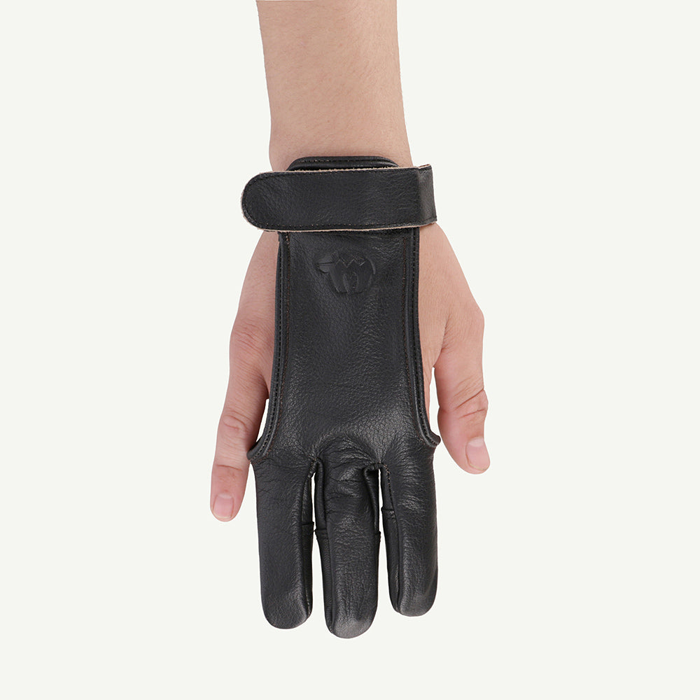 BEARPAW SCHIESSHANDSCHUH DARK GANZE HANDFLAECHE MIT LEDER FINGERKUPPEN