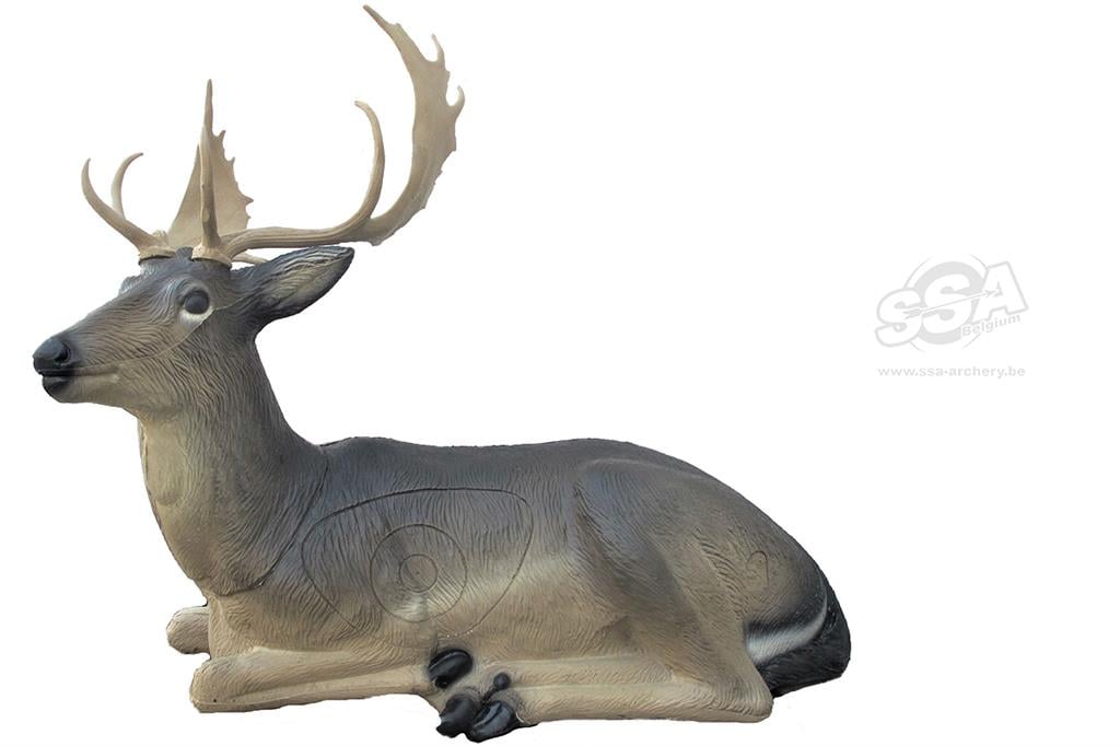 SRT LIEGENDER HIRSCH MELAS - GROUP 2 - L110cm H62cm 3D-ZIEL