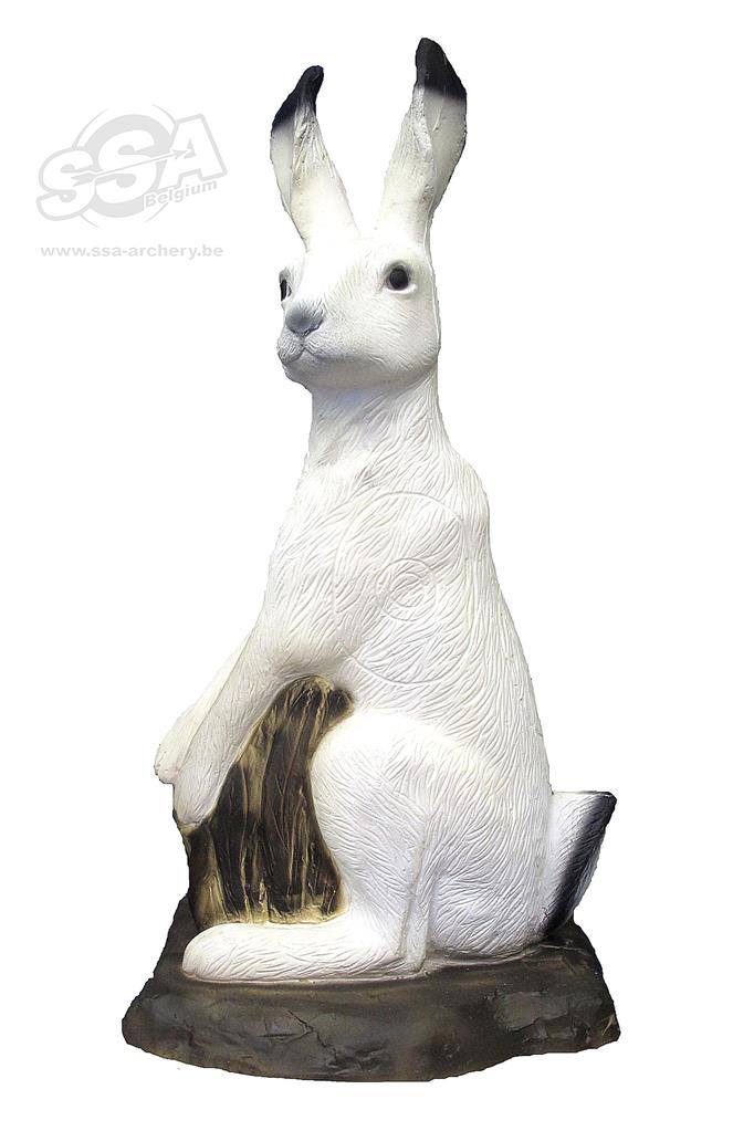 SRT 3D-ZIEL HASE WEISS - GRUPPE 4 - L30cm H77cm