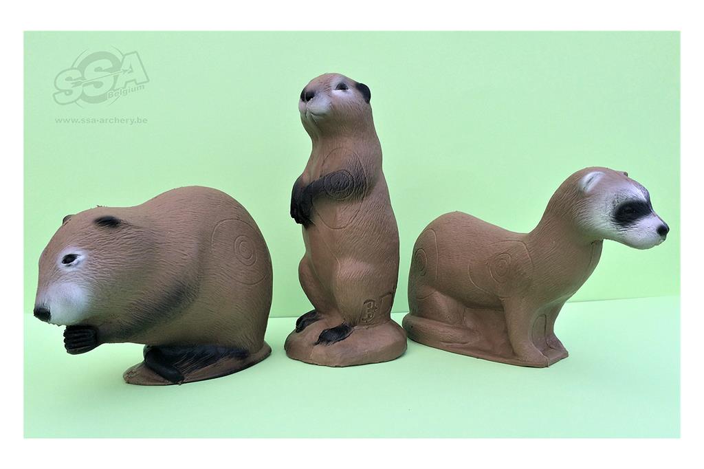 3DINTERNATIONAL 3D-ZIEL FAMILYPACK MINK-MUSKUSRAT-PRAIRIE DOG