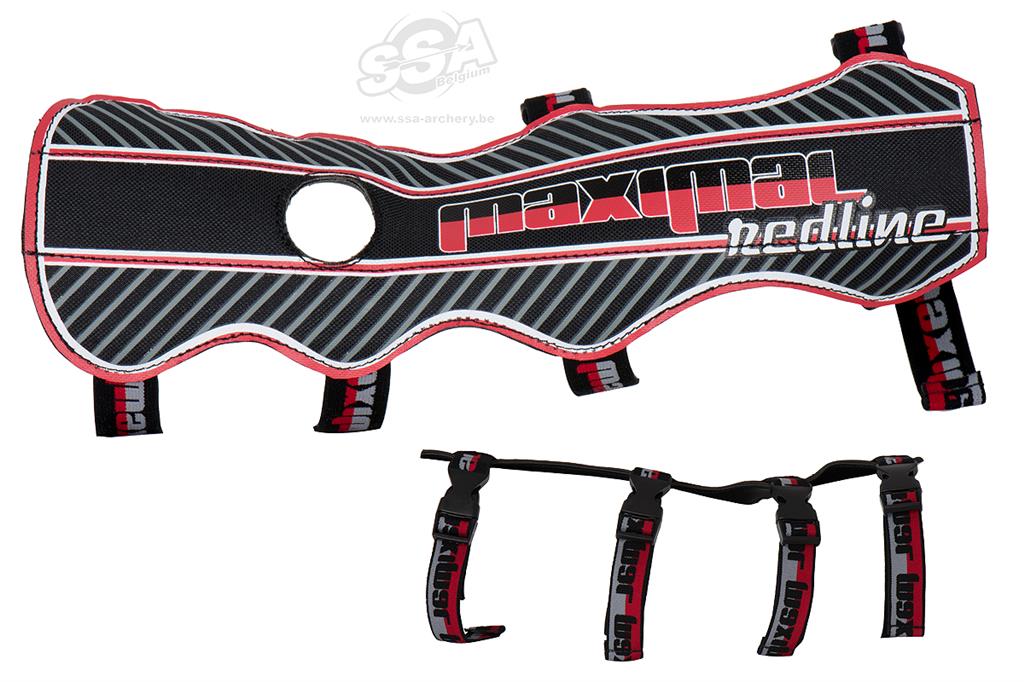 MAXIMAL DOPPELTE ARMSCHUTZSCHONER 30CM ROTLINIE / P600D / 4 VERSCHLÜSSE SCHWARZ
