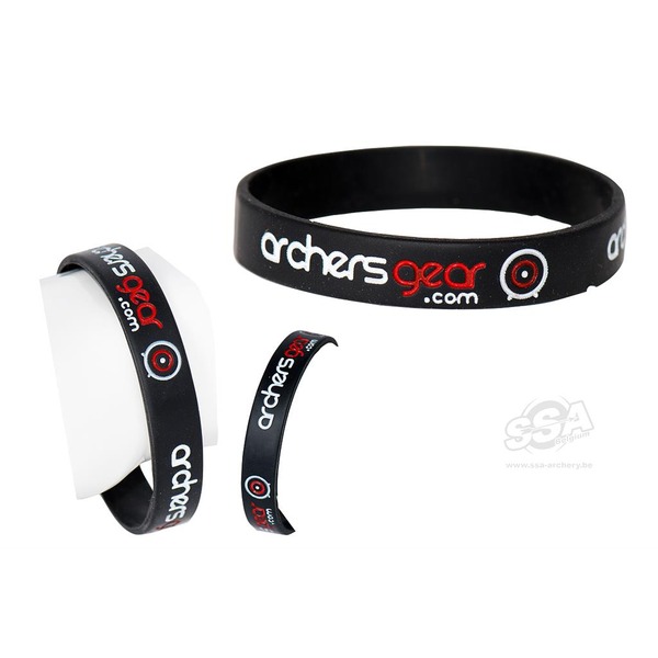 ARCHERSGEAR SILIKON-HANDGELENKSBAENDER 'archersgear.com' SCHWARZ