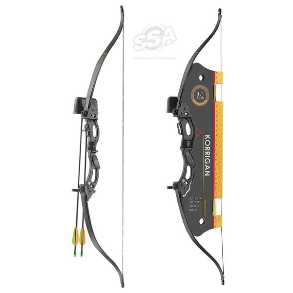 EKPOELANG FREIZEITBOGEN-SETS EK-POELANG KORRIGAN RECURVEBOGEN 48" 10-15LBS 21-28" RH SCHWARZ