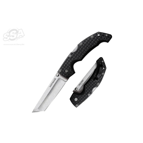 COLDSTEEL VOYAGER XL CLIP TANTO PLAIN EDGE - overall 32cm /
