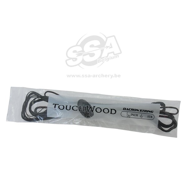 TOUCHWOOD OAK RIDGE RECURVESEHNE DACRON 60/16 SCHWARZ MIT ROTEM SERVING