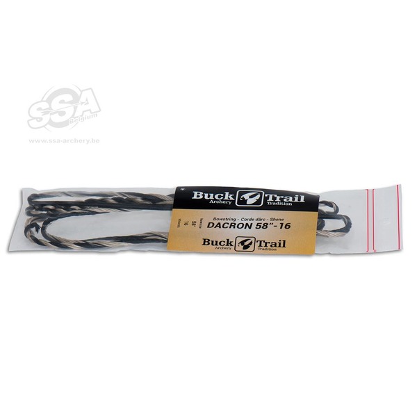 BUCKTRAIL SEHNEN DACRON TRAD. FLEMISH ZOLL 16 STRÄHNE SCHWARZ-BRONZE