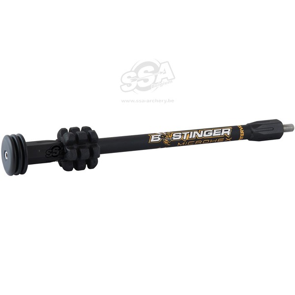 BSTINGER B-STINGER MICROHEX 10" MATT SCHWARZ MIT 3oz GEWICHTE JAGD & 3D STABILISATOR
