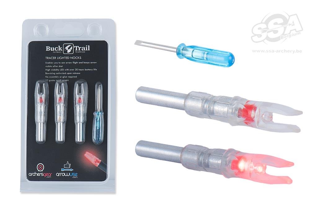 BUCKTRAIL LIGHTED NOCKS S-SIZE ARROWS - 3/PK