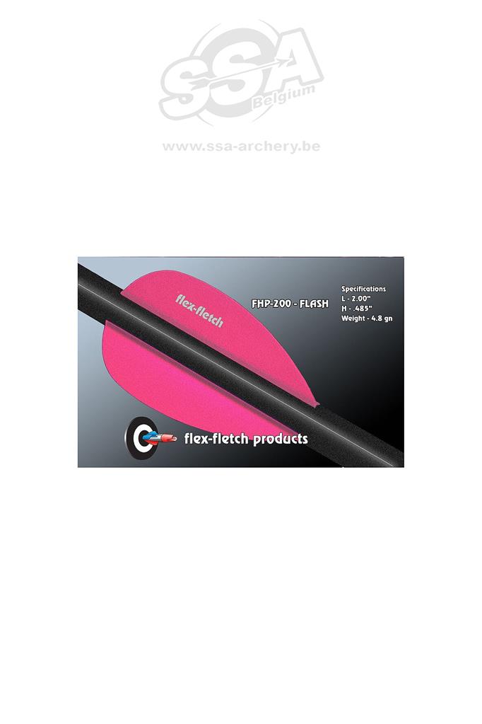 FLEXFLETCH VANES FHP-200 FLASH PEARL/ PINK 100/PK