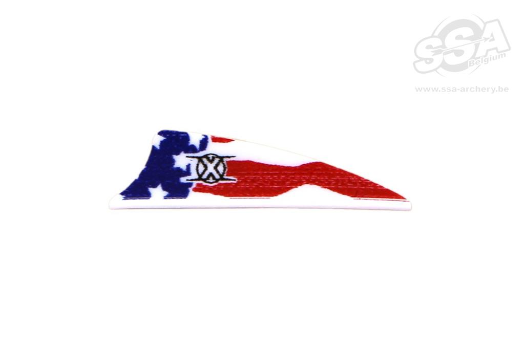 BOHNING VANES X 3" AMERICAN FLAG SHIELD 100/PK