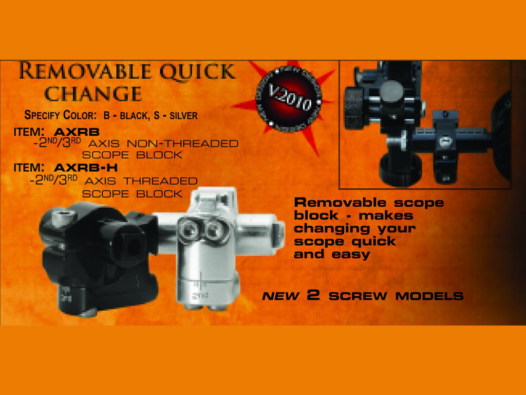 AXCEL REMOVABLE BLOCK 2ND/3RD AXIS THREADED 10/32 SCHWARZ VISIER TEIL