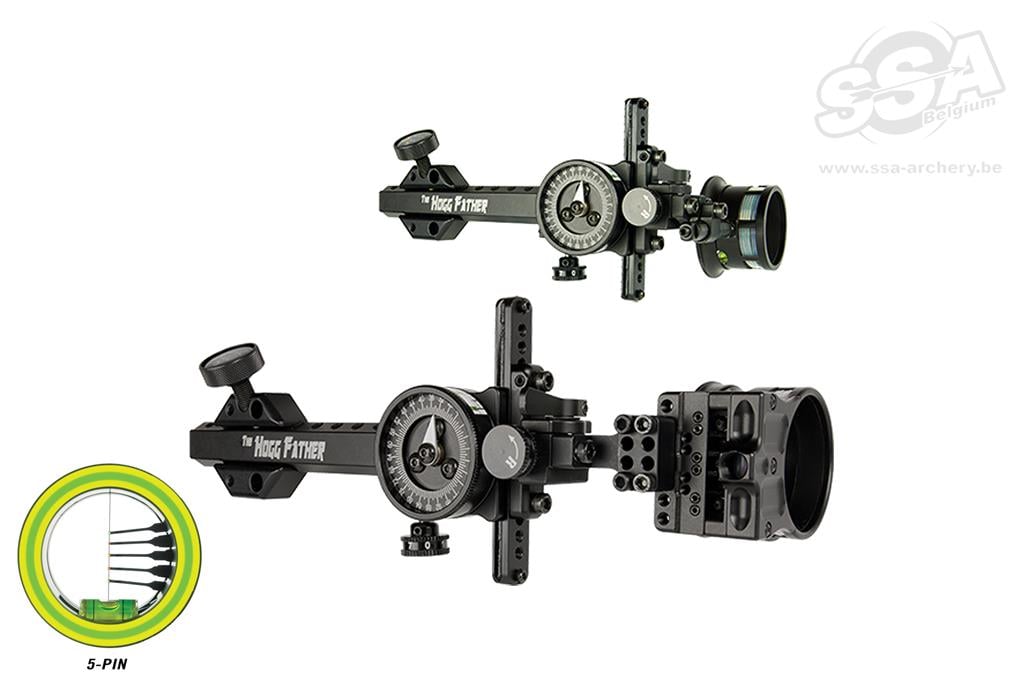 SPOTHOGG JAGD & 3D VISIERE HOGG-FATHER MRT / 5 PIN .019" MICRO LH SCHWARZ
