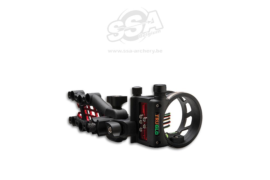 TRUGLO JAGD & 3D VISIERE CARBON HYBRID MICRO RH / .019 / 5PIN / SCHWARZ