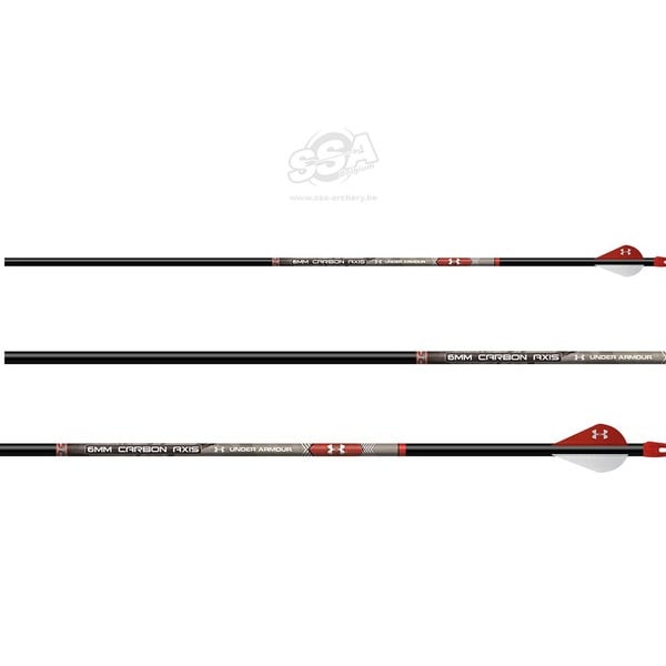 EASTON AXIS UNDER ARMOUR 500 RED H-NOCK H INSERT 6MM 2" BLAZER VANES 72/PK ARROWS