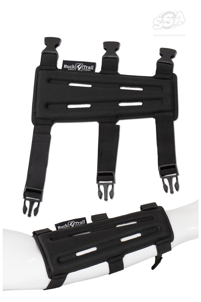 BUCK TRAIL EINFACH ARMSCHÜTZER GEFORMT 20CM EINFACH / 3 BEFESTIGUNGEN SCHWARZ