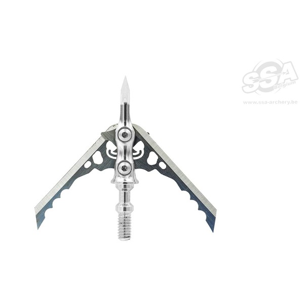 RAGE HYPODERMIC NC 2" 100GR 2-BLADE 3/PK -12515 EXPANDABLE JAGDSPITZE