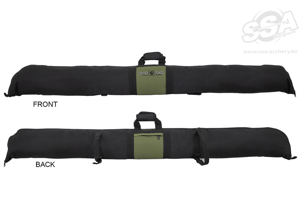 BUCK TRAIL TRADITIONELL SOFTCASE EINTEILIG RECURVEBOGEN 160cm x 23cm SCHWARZ/GRÜN mit PFEILTUBE-RIEMEN