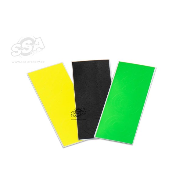 GASPRO RECURVEBOGEN VISIER TEILE LINSEN AUFKLEBER KIT (1 Schwarz - 1 fl. Grün - 1 fl. Gelb)