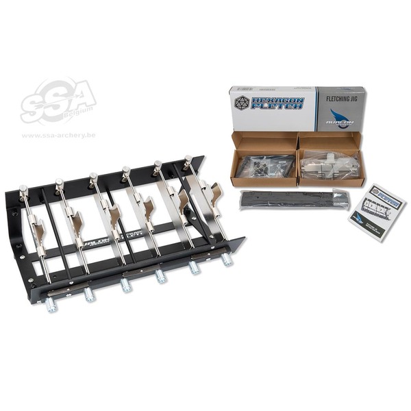 AVALON FLETCHING JIG HEXAGON BEFIEDERUNG - 6 PFEILE GERADE SPANNSTOCK