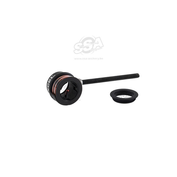 AXCEL CURVE RX GEBOHRTE LINSE PRO 14mm / .010" ROT FASER FEUER RING / RHEOSTAT SCHWARZ RECURVE ZIELFERNROHR