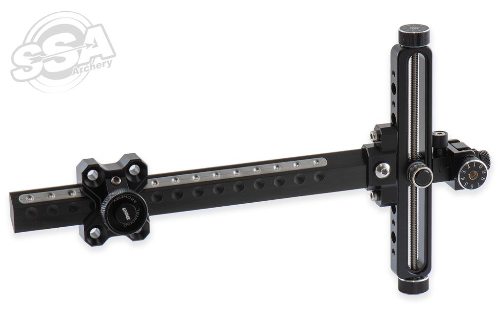 DECUT SIUS-CP 10/32 R/L MIT CARBON EXTENSION SCHWARZ COMPOUNDBOGEN-VISIER