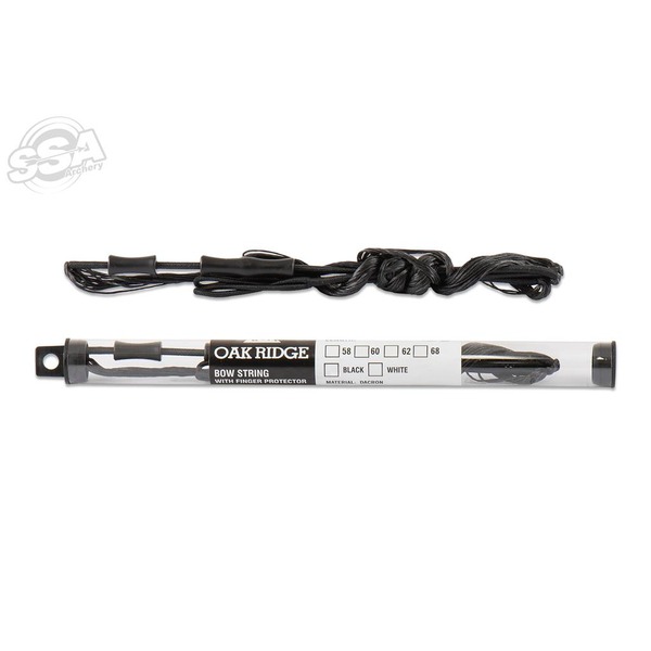 OAKRIDGE RECURVEBOGEN SEHNEN DACRON MIT FINGERSCHUTZ 68/16 SCHWARZ