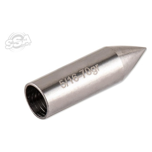 BUCKTRAIL GEKLEBTE SPITZEN FÜR HOLZPFEILE BULLET STAHL BESCHICHTET MIT GEWINDE- 5/16