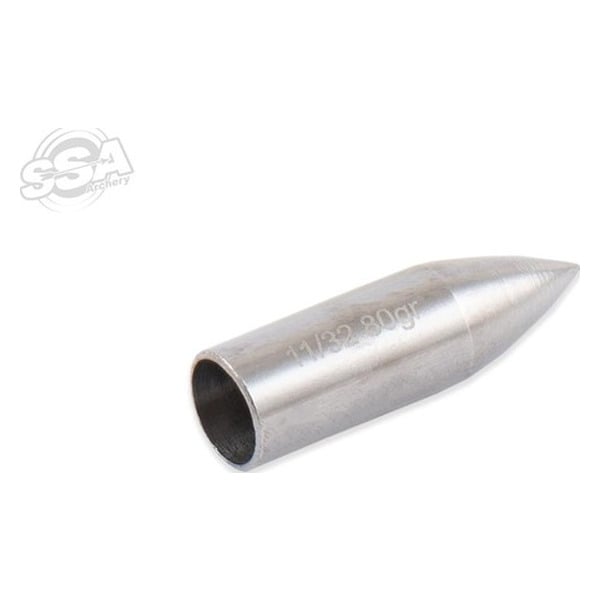 BUCKTRAIL GEKLEBTE SPITZEN FÜR HOLZPFEILE BULLET STAHL BESCHICHTET MIT GEWINDE- 11/32