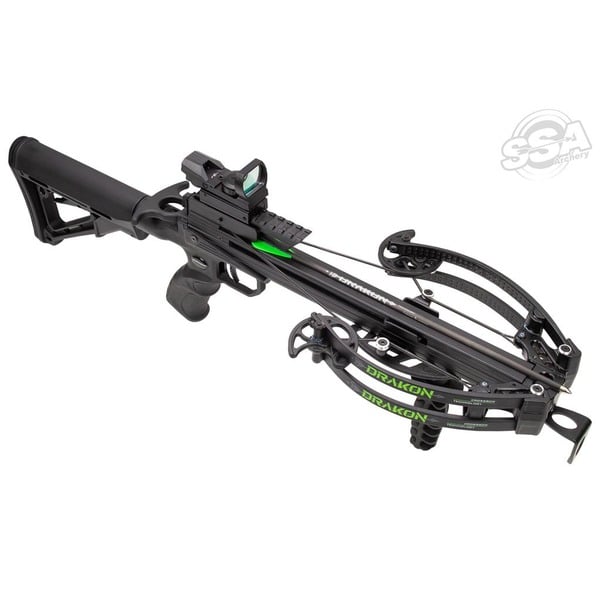 JUNXING DRAKON 290fps 100LBS COMPOUND-ARMBRUST SET MIT HOLOGRAFISCHEM VISIER ZIELFERNROHR
