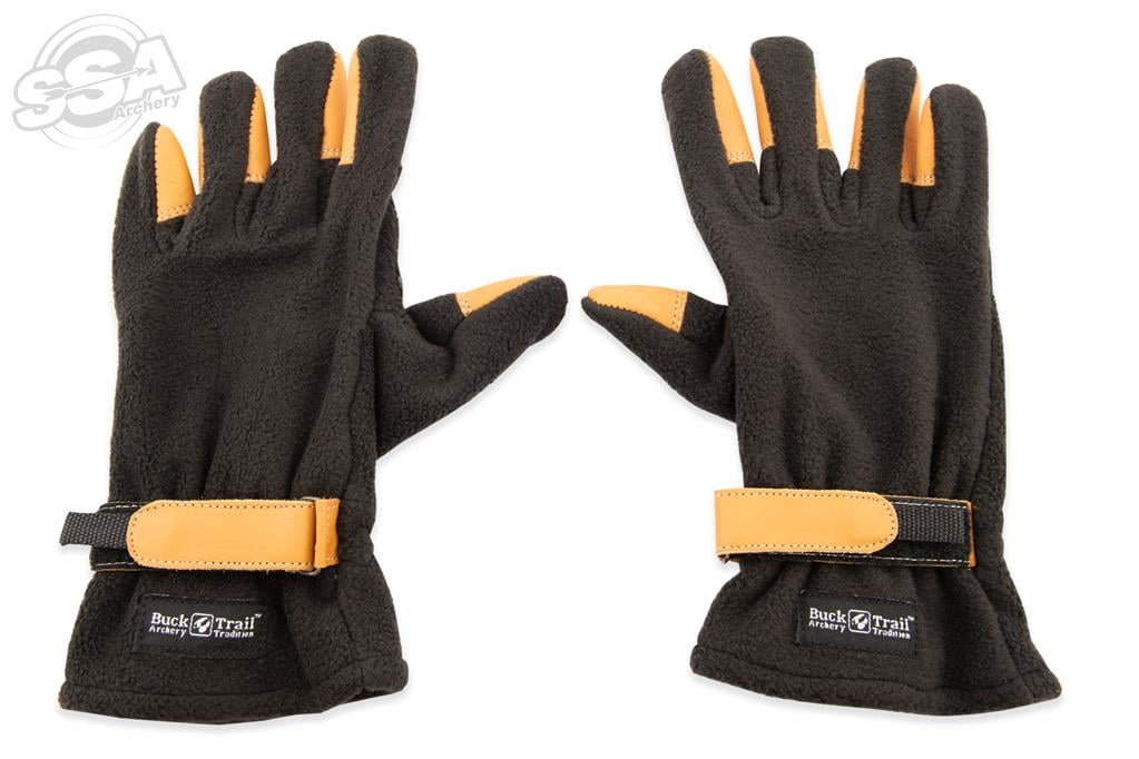BUCKTRAIL FLEECE SCHIESSHANSSCHUHE MIT LEDER VERSTAERKTEN FINGERSPITZEN PRO PAAR