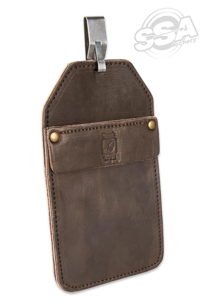 BUCK TRAIL TRADITIONELL BACK POCKET RÜCKENKÖCHER MIT HAKEN 21cm LEDER BRAUN