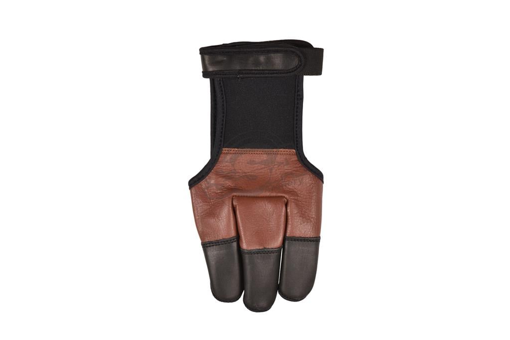 BUCKTRAIL SCHIESSHANDSCHUH HYBRID VOLLE HANDFLÄCHE LEDER/NEOPREN MIT VERSTÄRKTEN FINGERSPITZEN