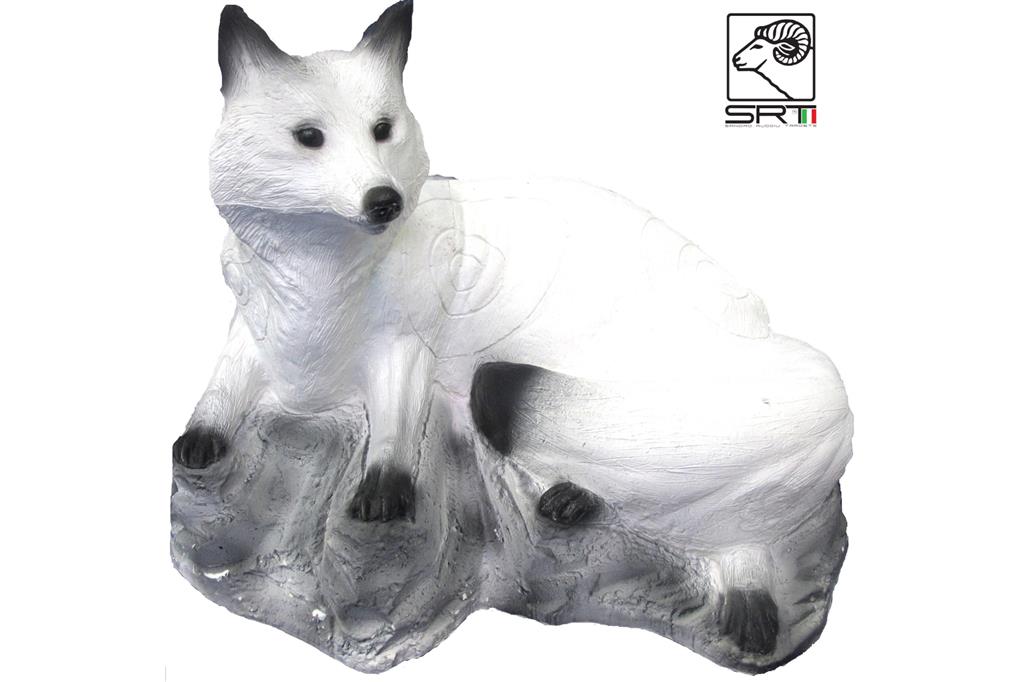 SRT ZIELE 3D-FUCHS GEBETTET WEISS - GRUPPE 3 - L67cm H50cm