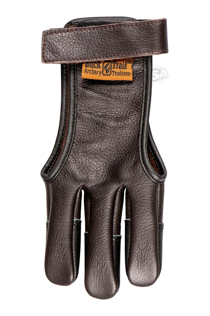 BUCKTRAIL SCHIESSHANDSCHUH AMBER MIT SCHWARZEN LEDER-FINGERSPITZEN -