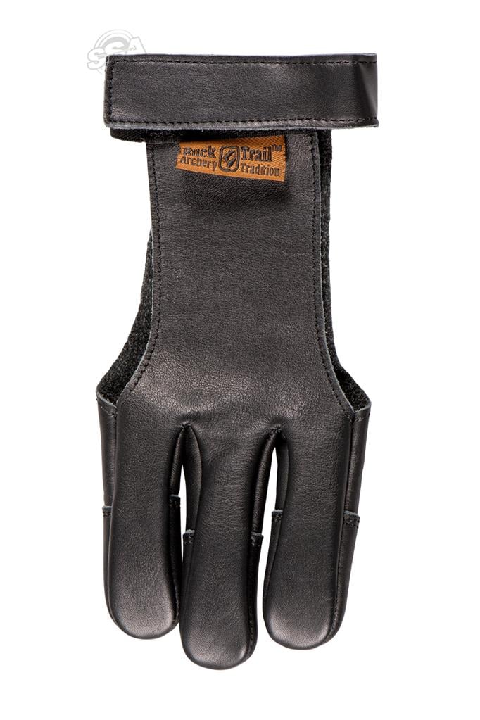BUCKTRAIL SCHIESSHANDSCHUH BLACK BUCK MIT SCHWARZEN LEDER-FINGERSPITZEN -