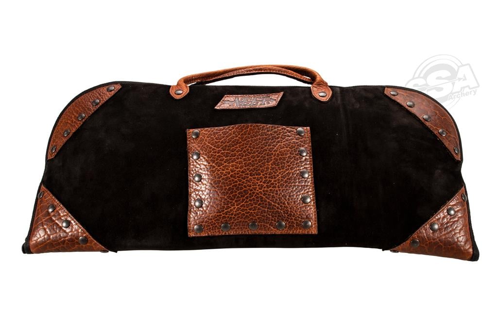 NEET TRADITIONELLER RECURVE TAKE-DOWN SOFT CASE TD-8 SCHWARZ WILDLEDER MIT BISON