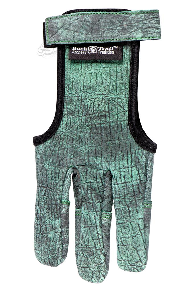 BUCKTRAIL Schiesshandschuh Mui Grün Vollhand-Leder mit verstärkten Fingerkuppen