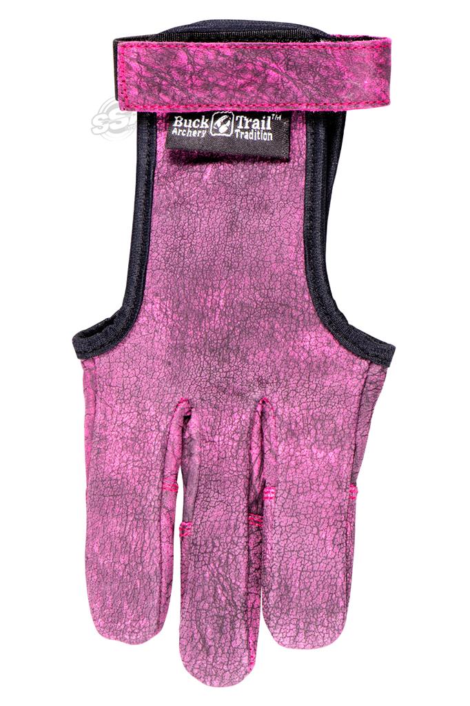 BUCKTRAIL SCHIESSHANDSCHUH MUI PINK VOLLE HANDFLÄCHE LEDER MIT VERSTÄRKTEN FINGERKUPPEN