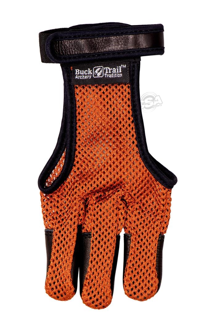 BUCKTRAIL SCHIESSHANDSCHUH SAFARI MESH VOLLE HANDFLÄCHE MIT LEDER-FINGERKUPPEN