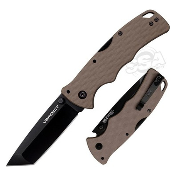 COLD STEEL VERDICT TANTO POINT KLINGE FDE G-10 GRIFF