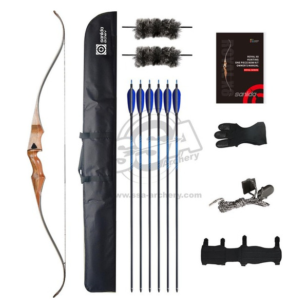 SANLIDA ONE PIECE RECURVE BÖGEN PAKET ROYAL X8 60"
