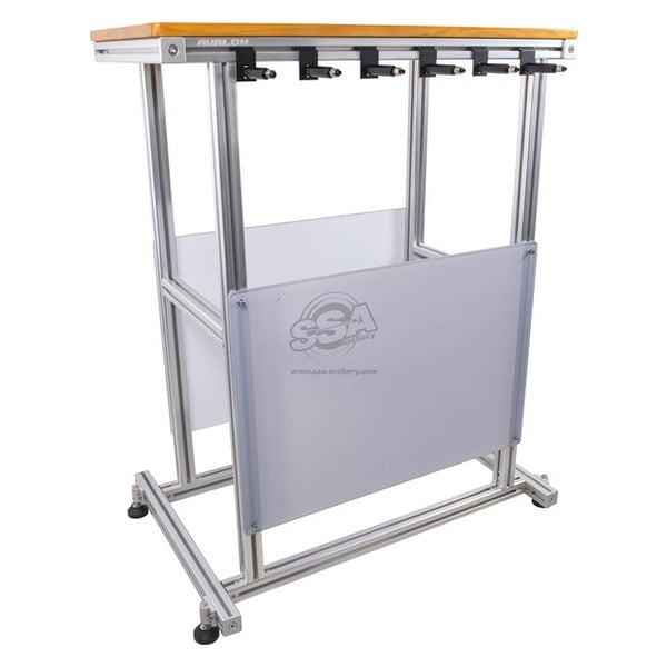 AVALON BOGEN-DISPLAYTISCH H115XL90XD45CM + 6 BOGENMONTAGE-HAKEN