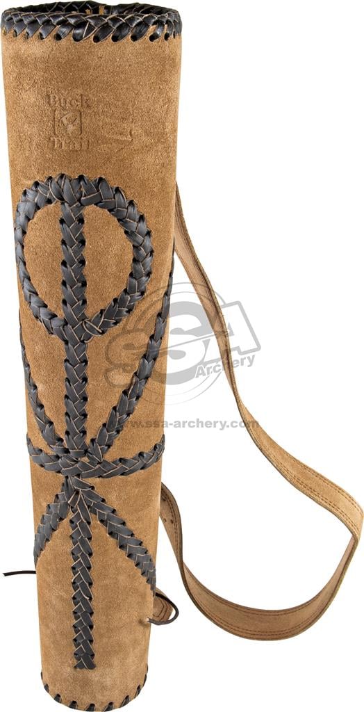 BUCK TRAIL TRADITIONELLER RÜCKENKÖCHER INFINITY 53CM LEDER BRAUN AMBIDEXTROUS