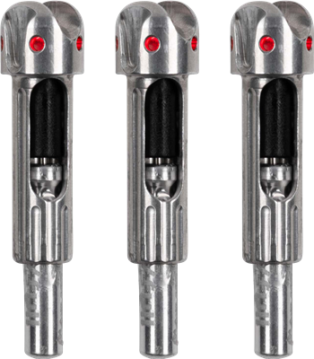 EXCALIBUR Beacon V-Nock mit Aluminium-Rhino-Inserts 3/PK
