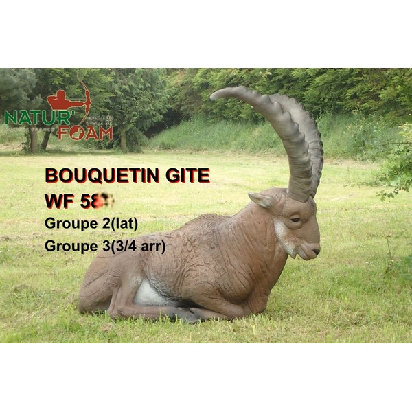 NATUR FOAM ZIELE 3D-Steinbock - liegend