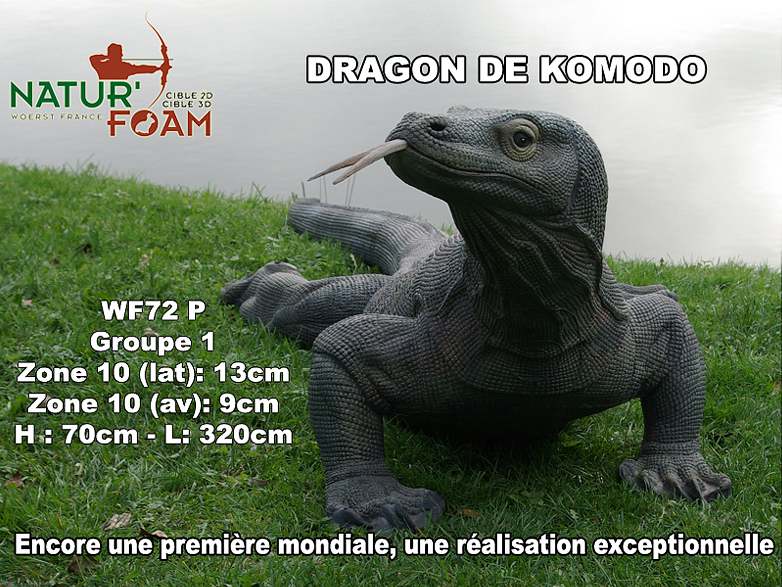 NATUR FOAM 3D TARGET KOMODO DRAGON