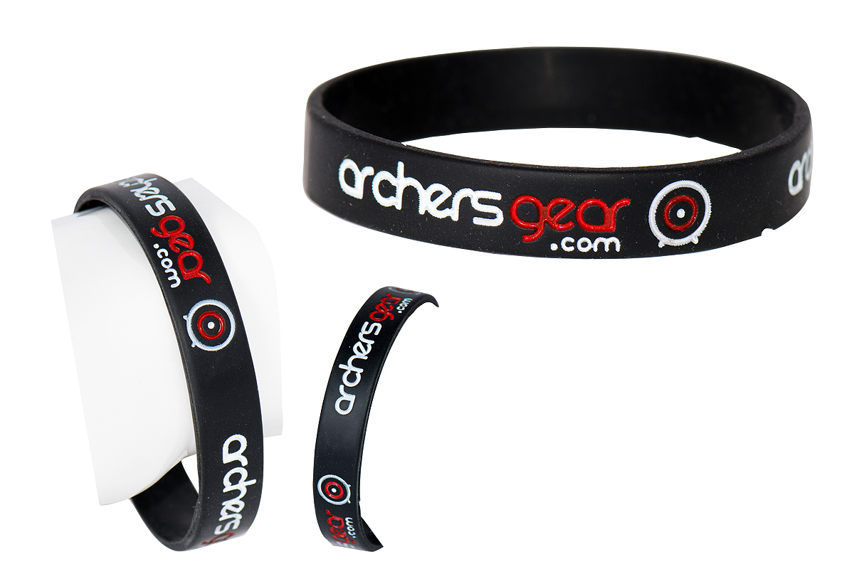 ARCHERSGEAR SILICONE WRISTBANDS 'archersgear.com' BLACK