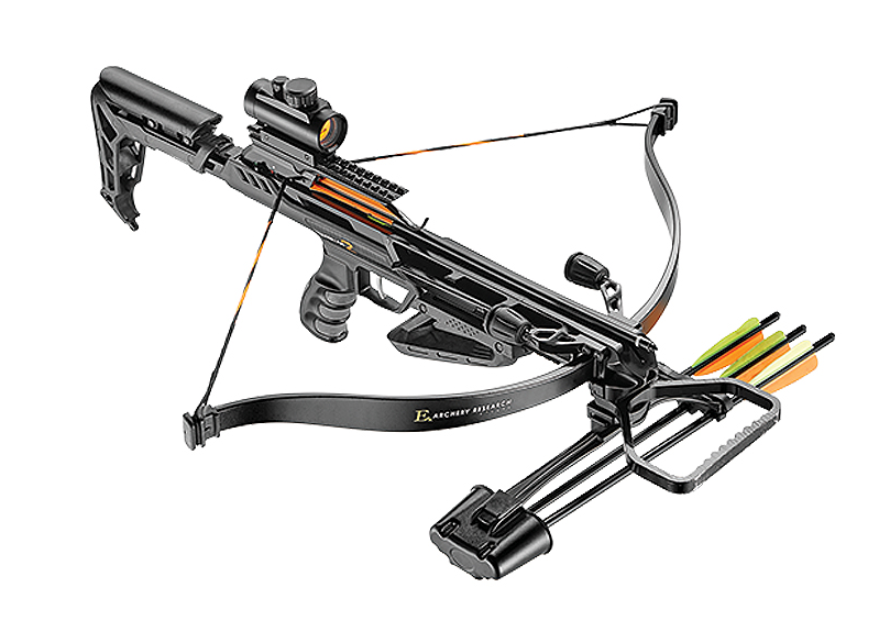 EK POELANG RECURVE CROSSBOW SETS JAG II PRO 260fps BLACK 175lbs RED DOT & ACCES.
