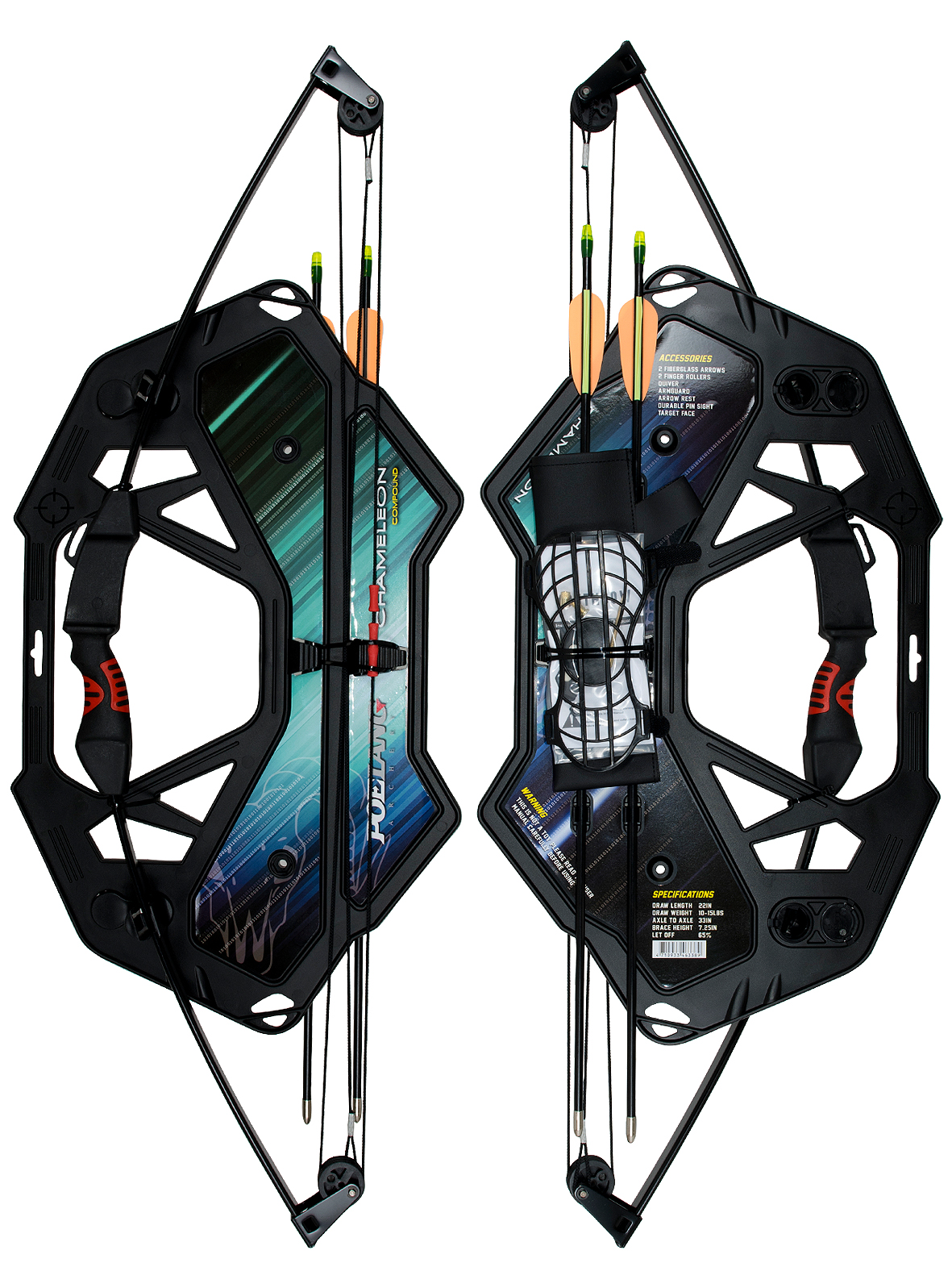 FREIZEIT-BOGENPAKETE EK POELANG CHAMELEON COMPOUND 22" 15LBS RH/LH SCHWARZ