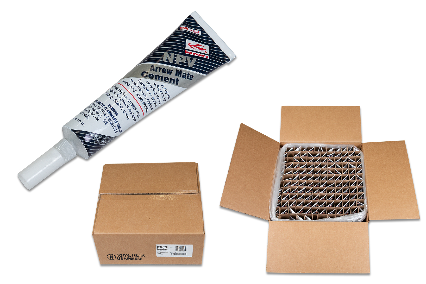 SAUNDERS KLEBER/PRIMER & KLEBEBAND NPV 1 OZ FÜR NOCKEN UND VANES 144/PK